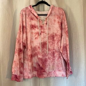 SHEIN pink/mauve tie dye sweatshirt